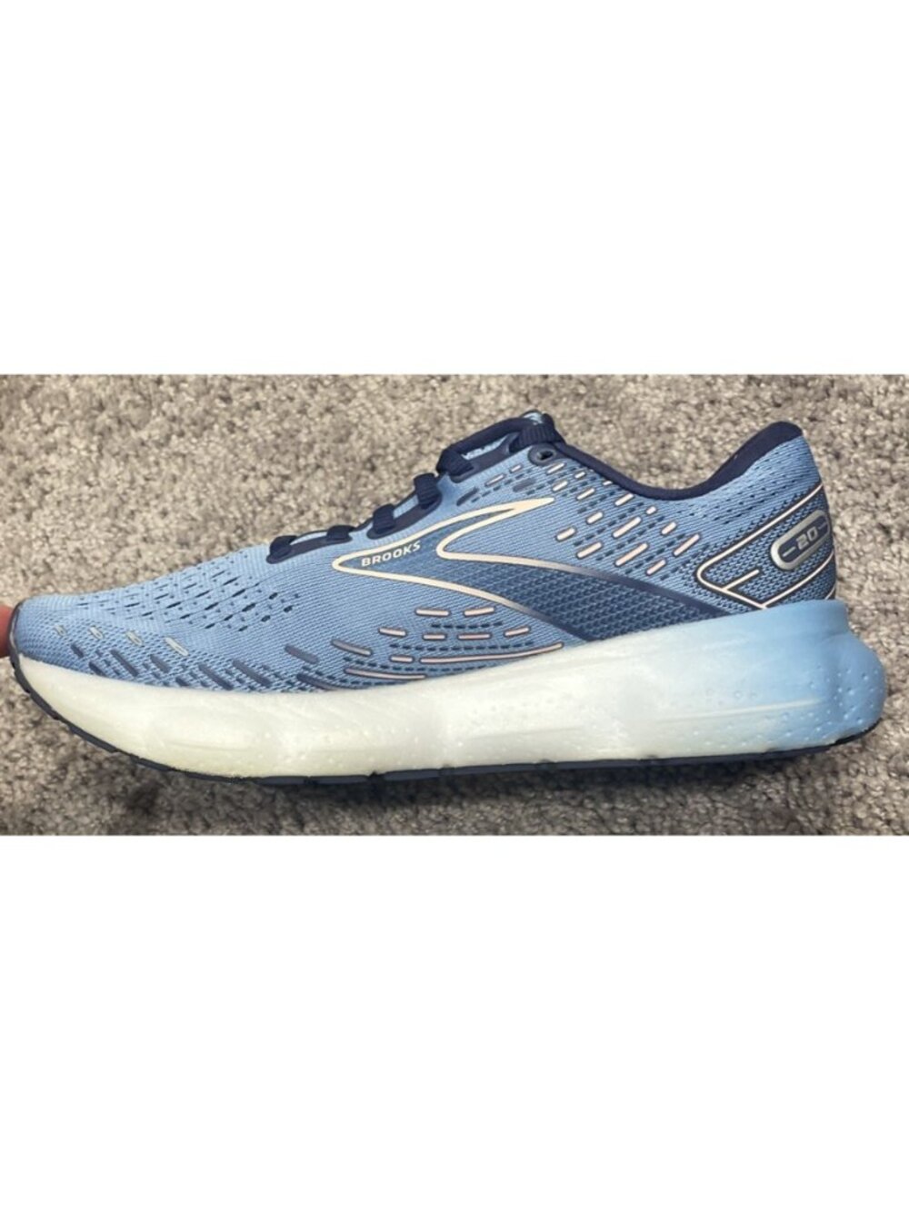 Brooks Glycerin 20 Running Shoes Womens 8.5 B Blue Athletic Shoes Sneakers